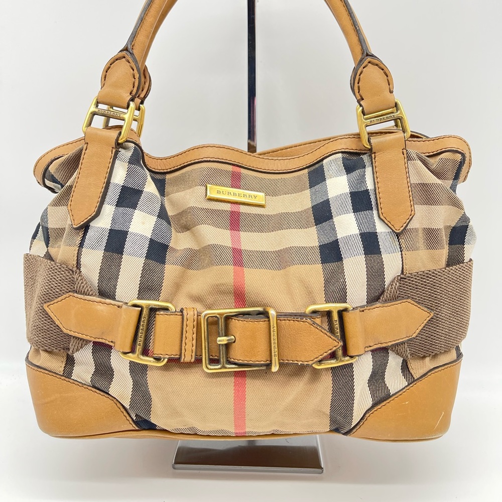 Burberry Signature Logo Satchel Handbag - Picture 3 of 16